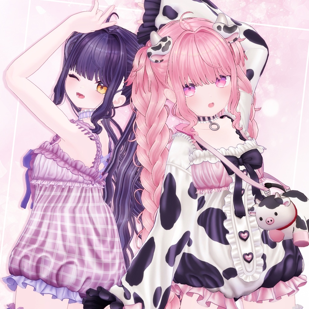 ロングロングツイン&みつあみ【9アバター対応】