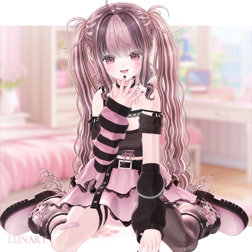 ロングロングツイン&みつあみ【19アバター対応】