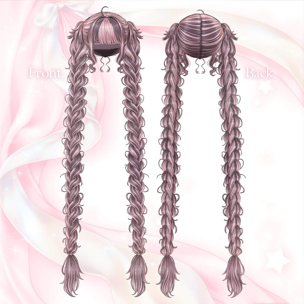 ロングロングツイン&みつあみ【9アバター対応】