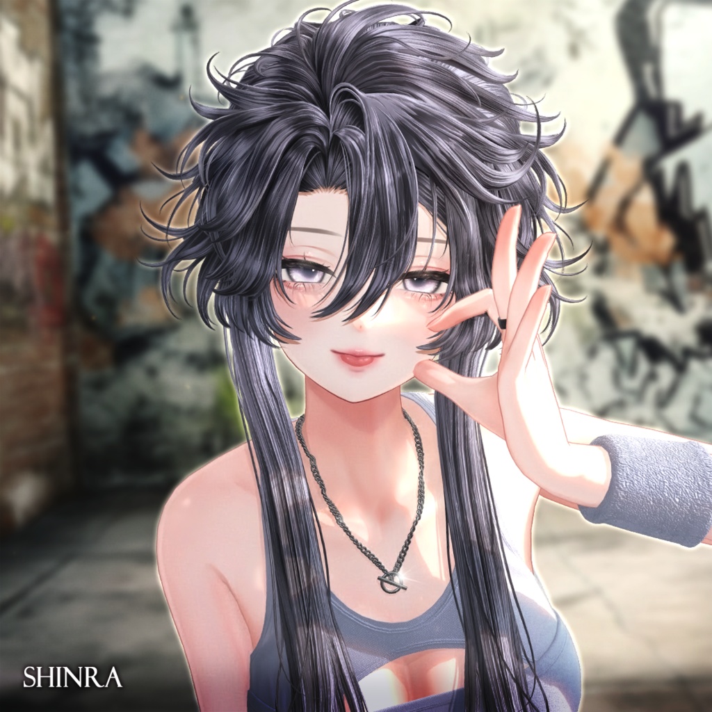 サイドロングヘア【12アバター対応】