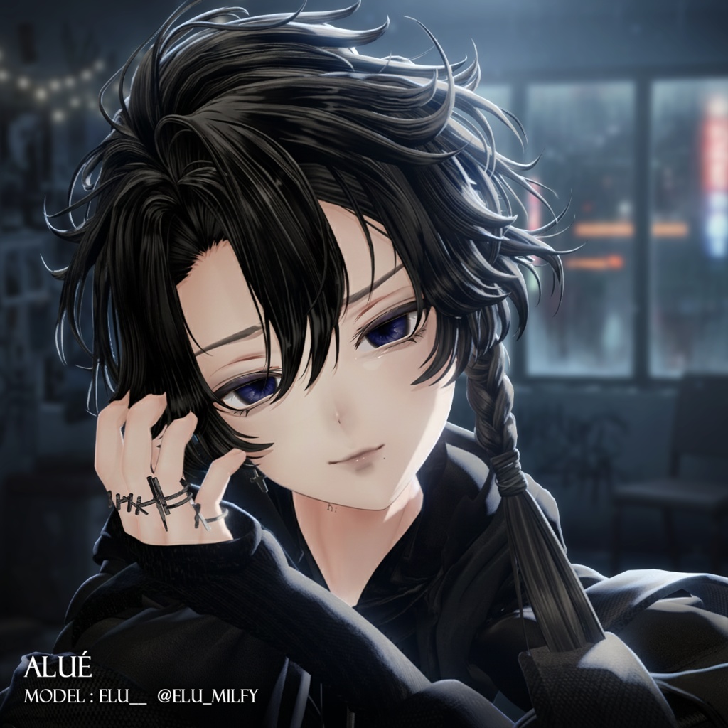 サイドロングヘア【12アバター対応】