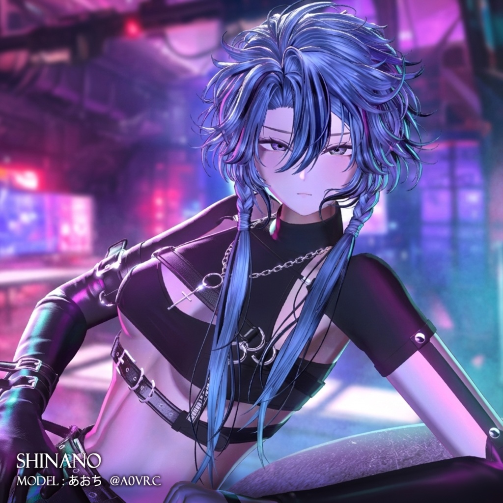 サイドロングヘア【12アバター対応】