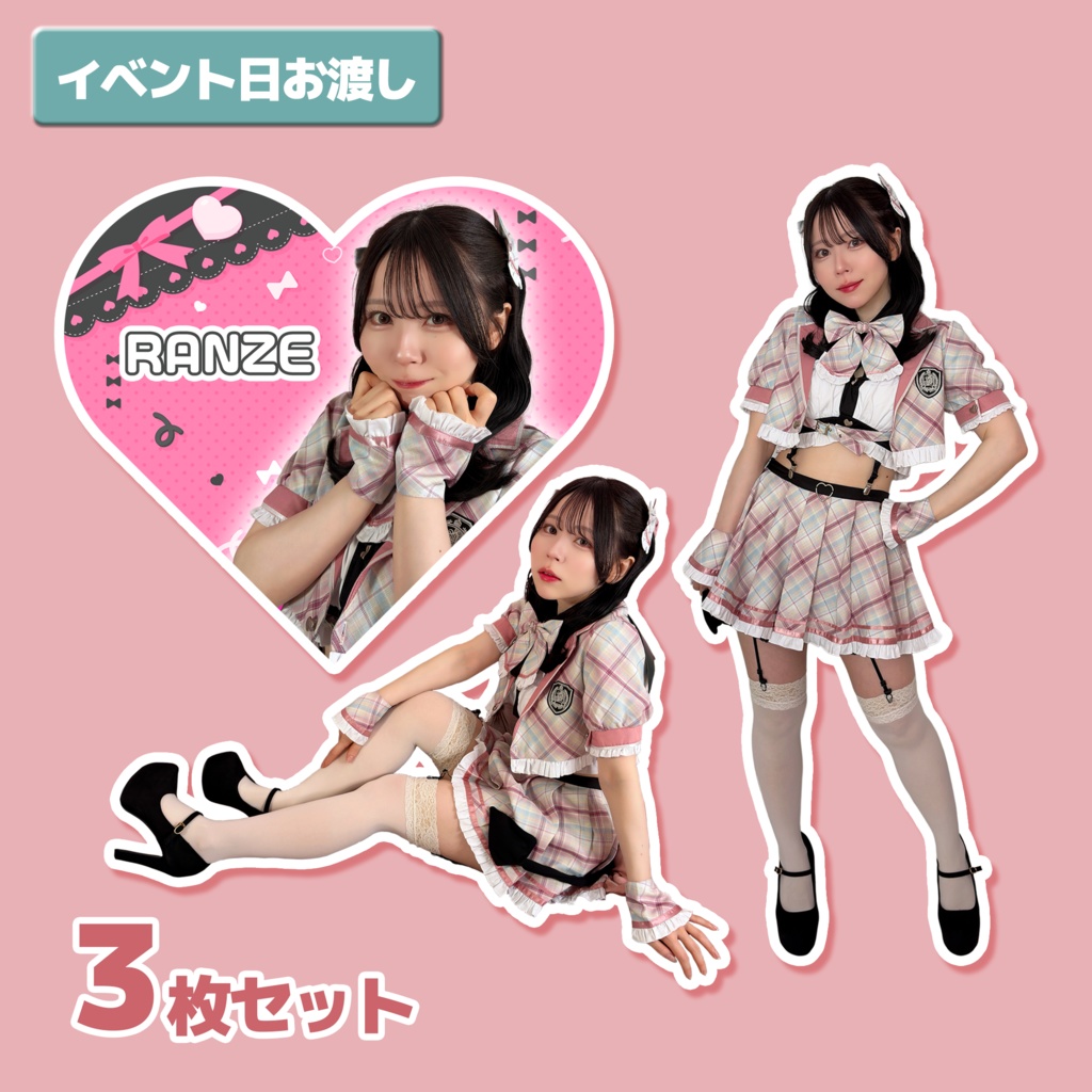 【受注生産】ステッカー3枚セット　~さくら小悪魔セーラー服ver.~ (イベント日お渡し)