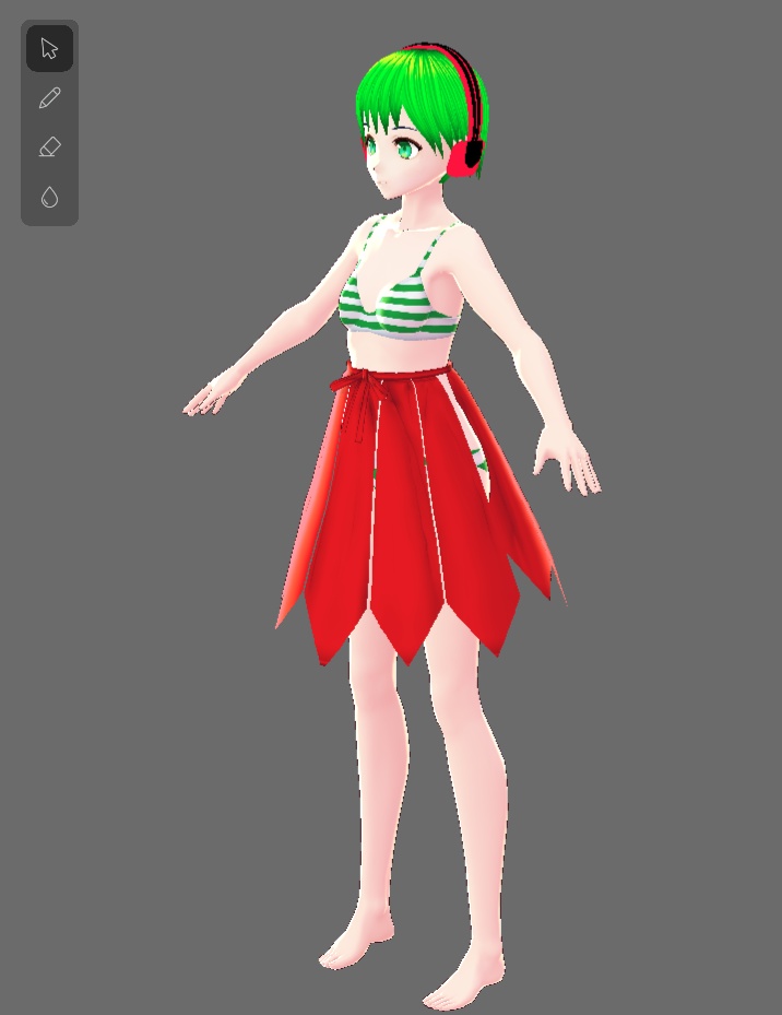 ワンピースのスカート部