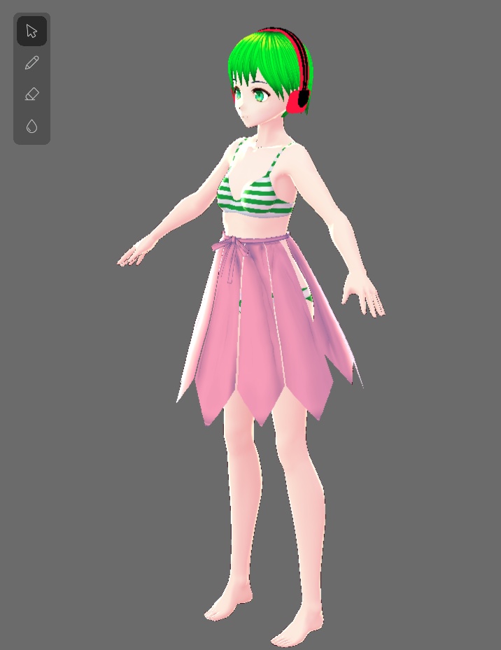 ワンピースのスカート部