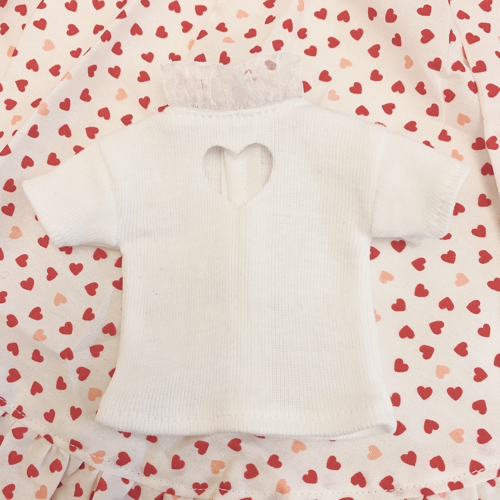 1/3 Tシャツ ハートあき MDD ドール服 オビツ50 DDP アウトフィット