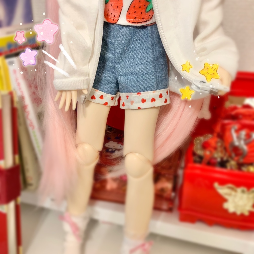 1/3 DD MDD もちあし ショートパンツ デニム ドール服 オビツ50 ドール ネイビー