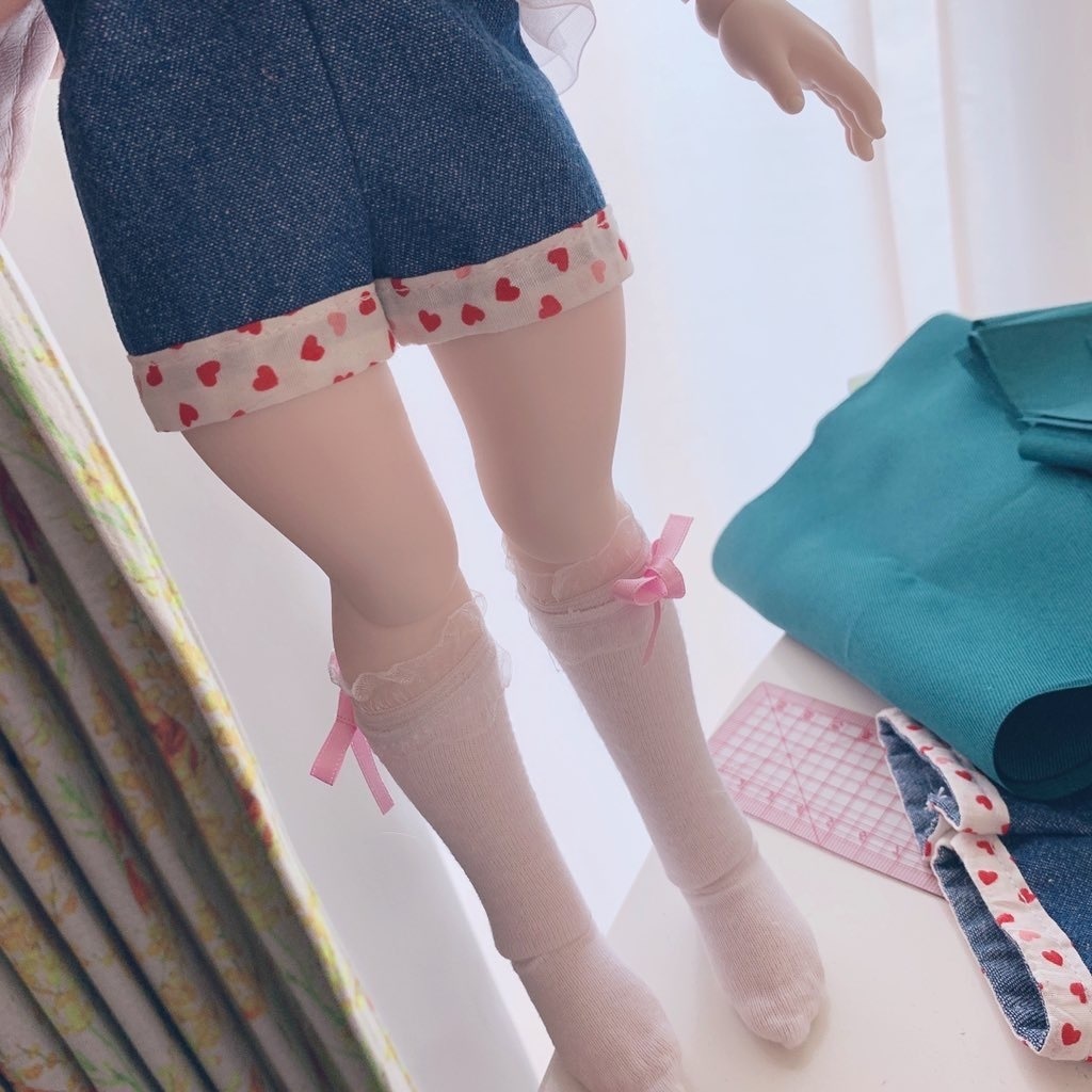 1/3 DD MDD もちあし ショートパンツ デニム ドール服 オビツ50 ドール ネイビー