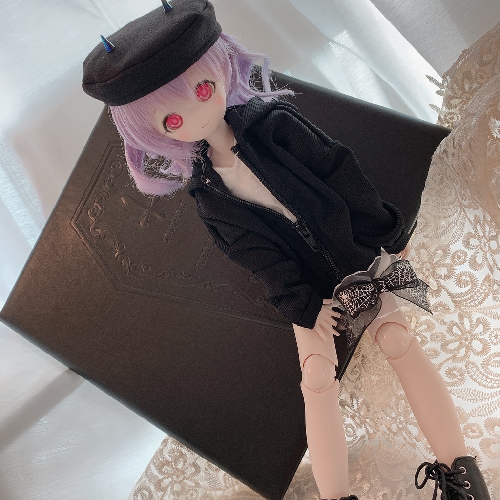 1/3 悪魔 パーカー 羽 MDD DD 黒 ドール服 オビツ50 ドール ハロウィン