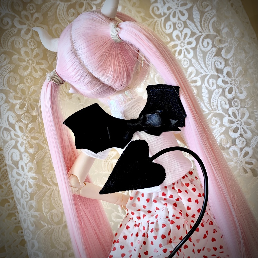 小悪魔 1/6 1/3 ドール 羽 悪魔 MDD アゾン オビツ50 Tinyfox 小悪魔コーデ ドール服 アクセサリー
