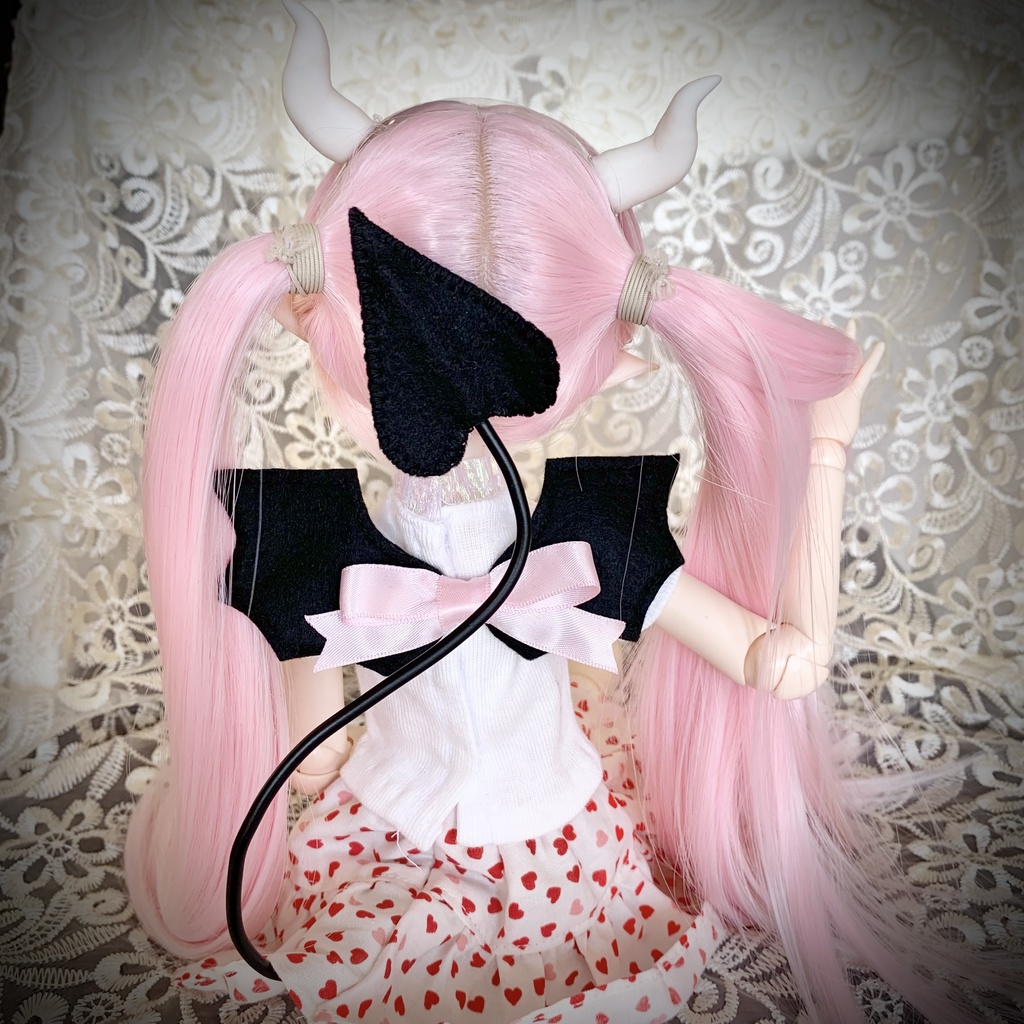 小悪魔 1/6 1/3 ドール 羽 悪魔 MDD アゾン オビツ50 Tinyfox 小悪魔コーデ ドール服 アクセサリー