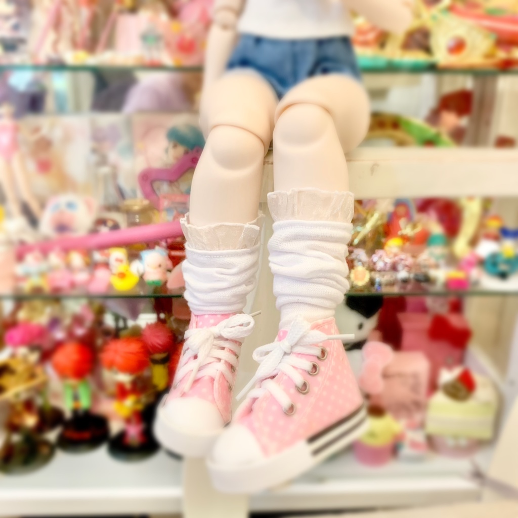 MDD もちあし　ニーハイソックス　ルーズソックス　靴下　白