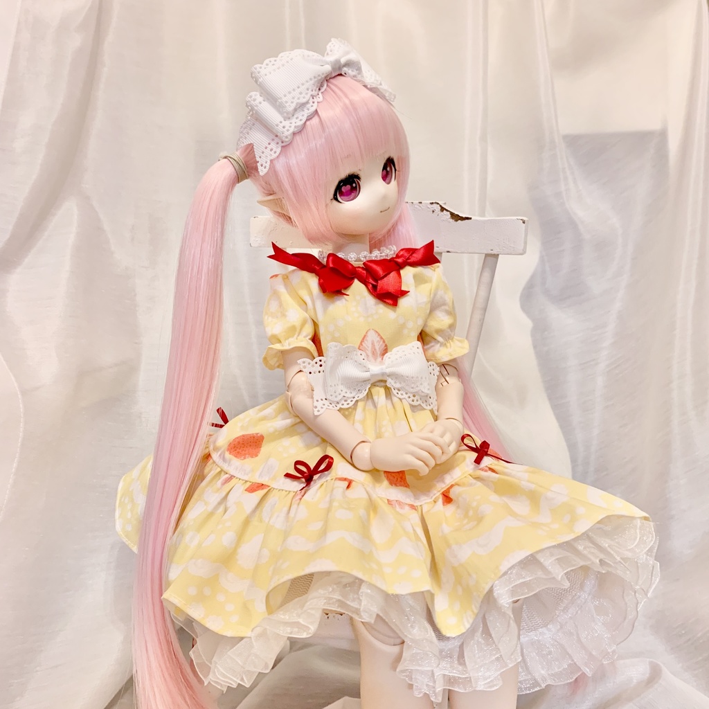 【B品】ケーキ 苺 ワンピース 1/3 MDD DD セット ドール服 オビツ