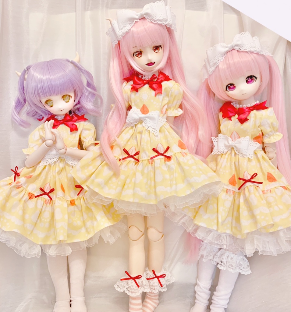 ケーキ 苺 ワンピース 1/3 MDD DD セット オビツ もちあし ドール服