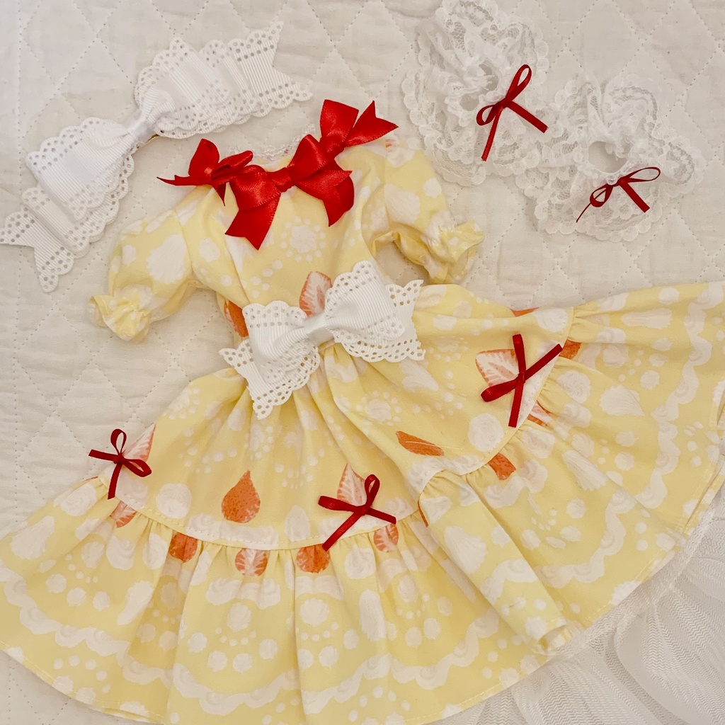 ケーキ 苺 ワンピース 1/3 MDD DD セット オビツ もちあし ドール服