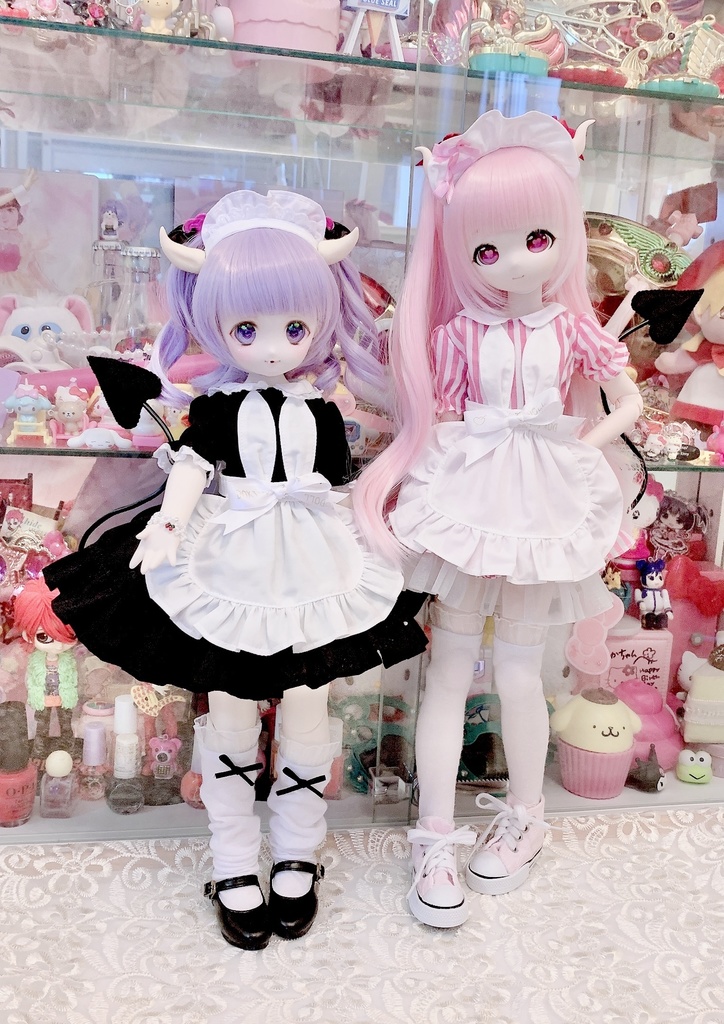 うさ耳エプロン 1/3 MDD DD MSD うさ耳 メイド ドール服