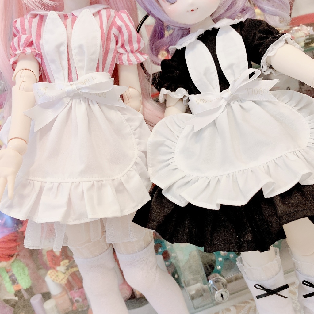 うさ耳エプロン 1/3 MDD DD MSD うさ耳 メイド ドール服