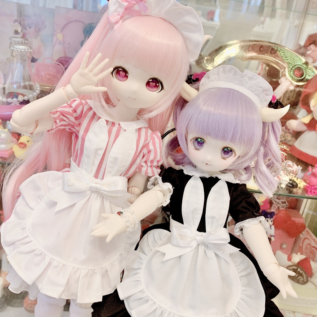 うさ耳エプロン 1/3 MDD DD MSD うさ耳 メイド ドール服