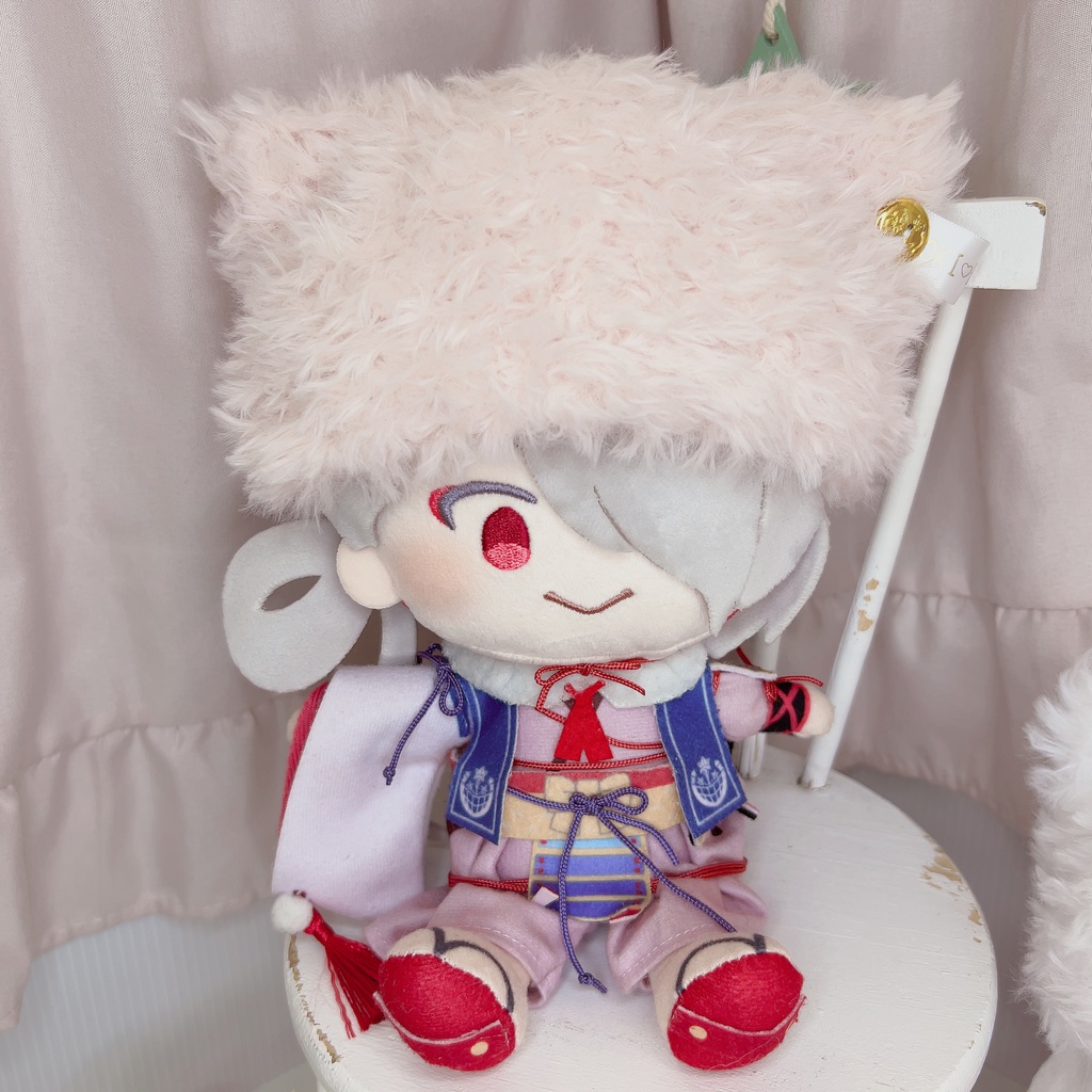 ねこ耳 ニット帽 ぬいぐるみ 20cm わんぱく 等