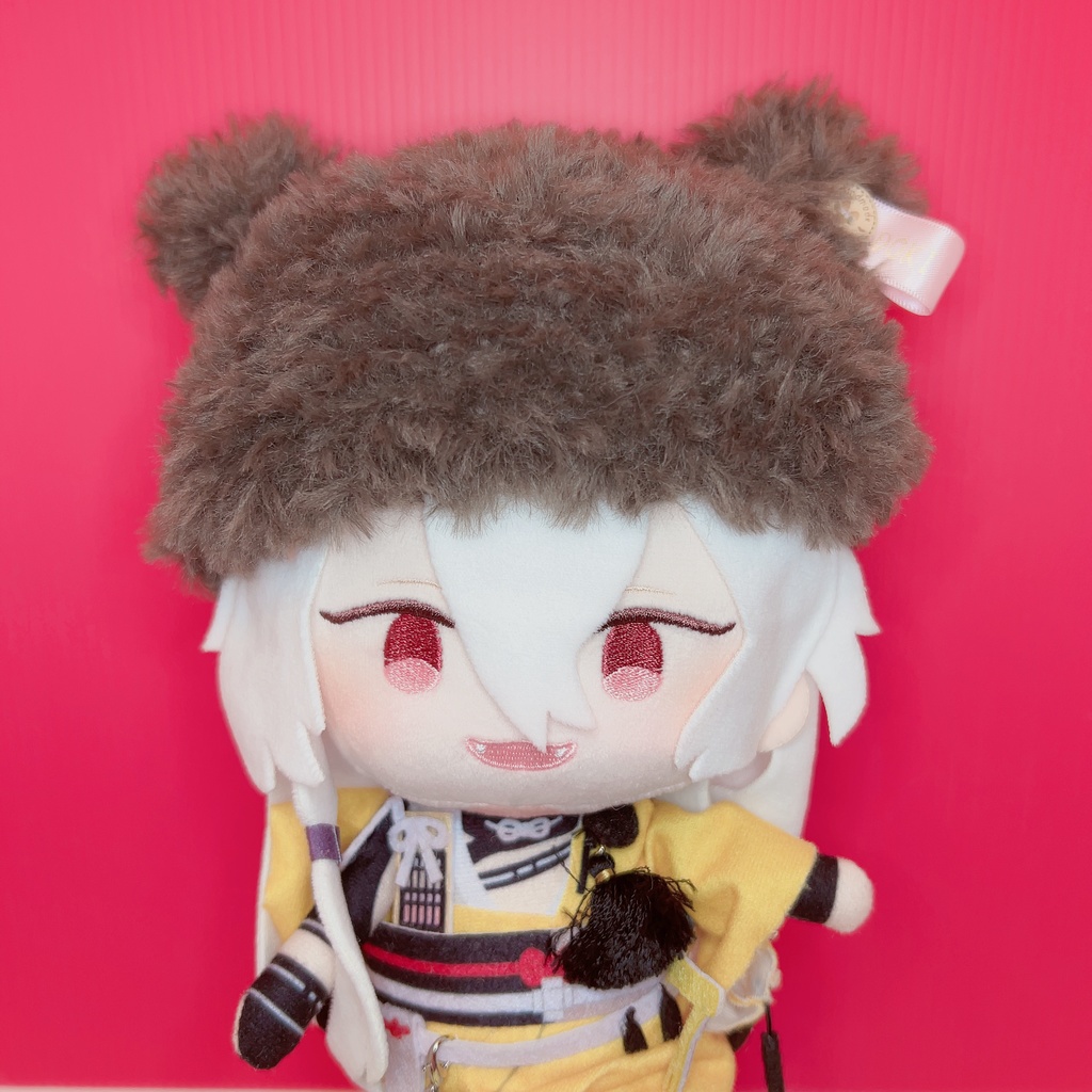 くま耳 ねこ耳 ニット帽 ぬいぐるみ 20cm わんぱく 等