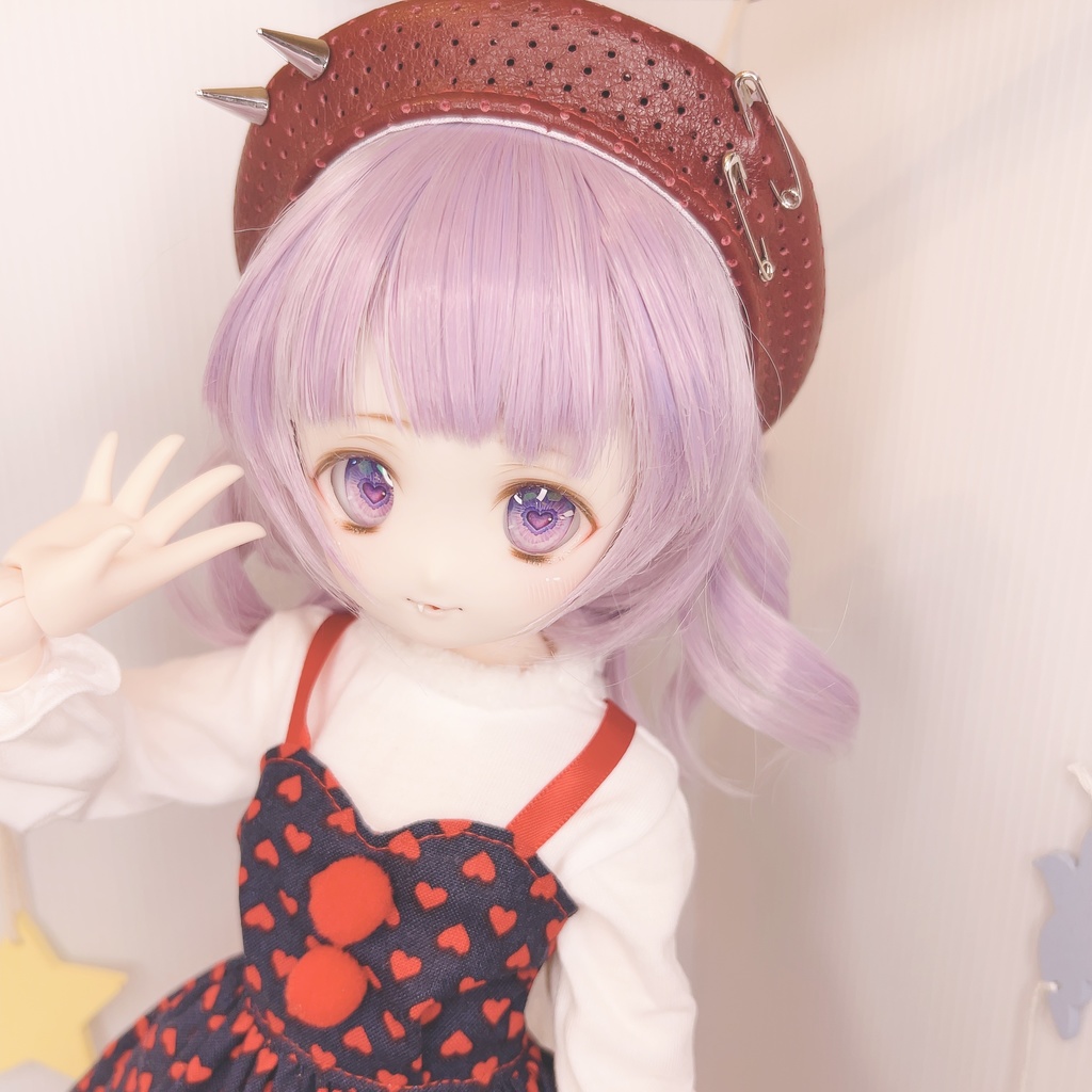 MDD ワンピース もちあし ドール服 1/3 1/4 アウトフィット ハートいっぱいワンピ