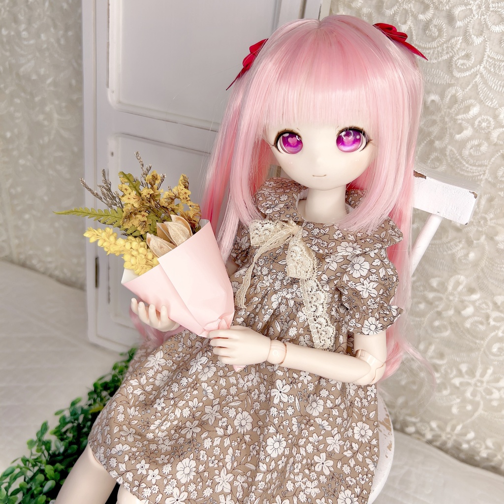 ボタニカル柄ワンピース MDD など1/4〜1/3向け imomodoll MDD SDM パラボックス 着用可能