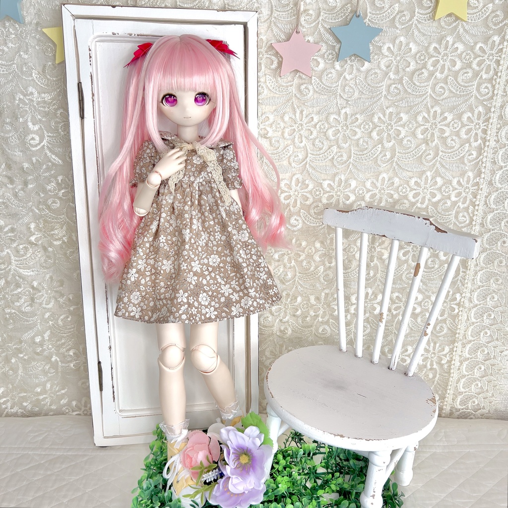 ボタニカル柄ワンピース MDD など1/4〜1/3向け imomodoll MDD SDM パラボックス 着用可能