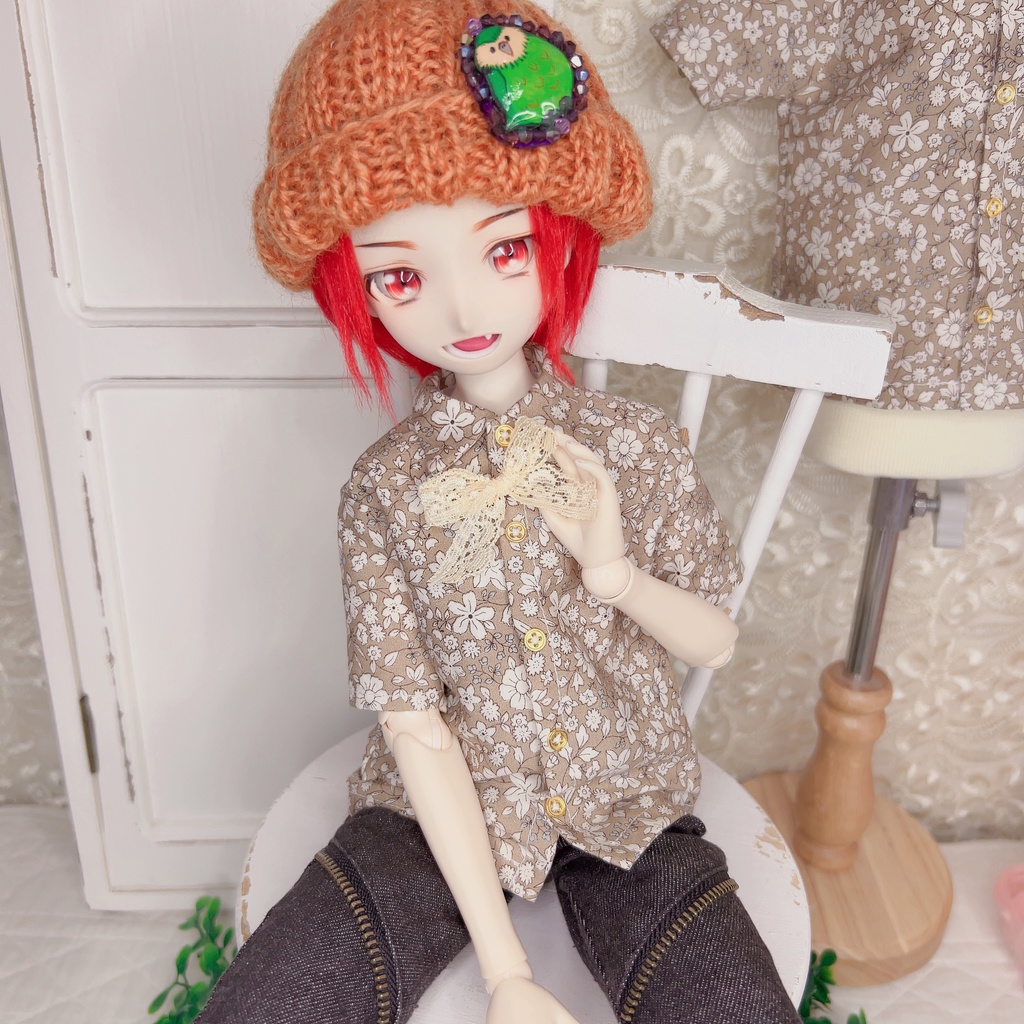 【〜60cm】ボタニカル柄シャツ DDB DD MDD