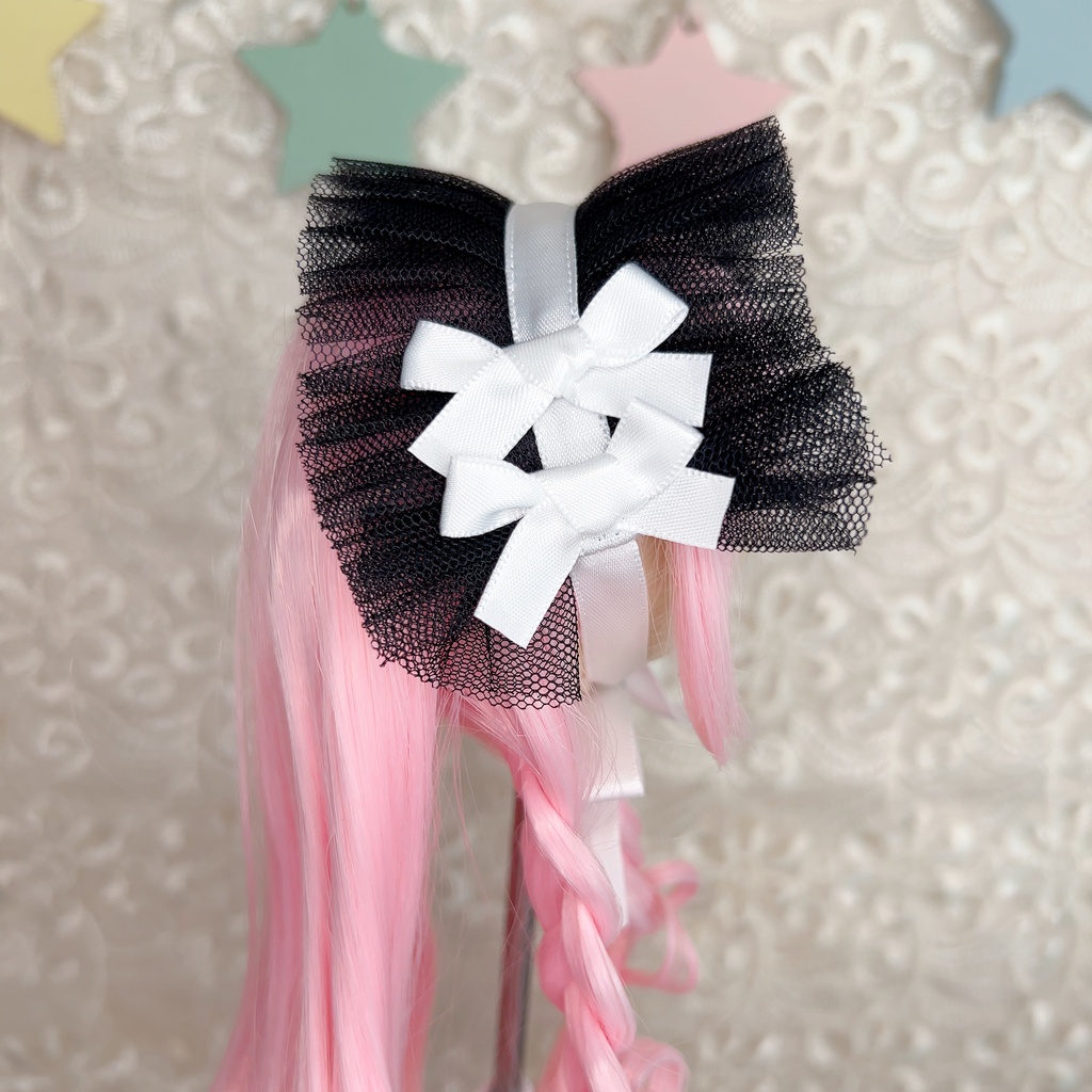 チュールヘッドドレス (7インチ 9インチ DD MDD ドール ロリータ 幼SD など)