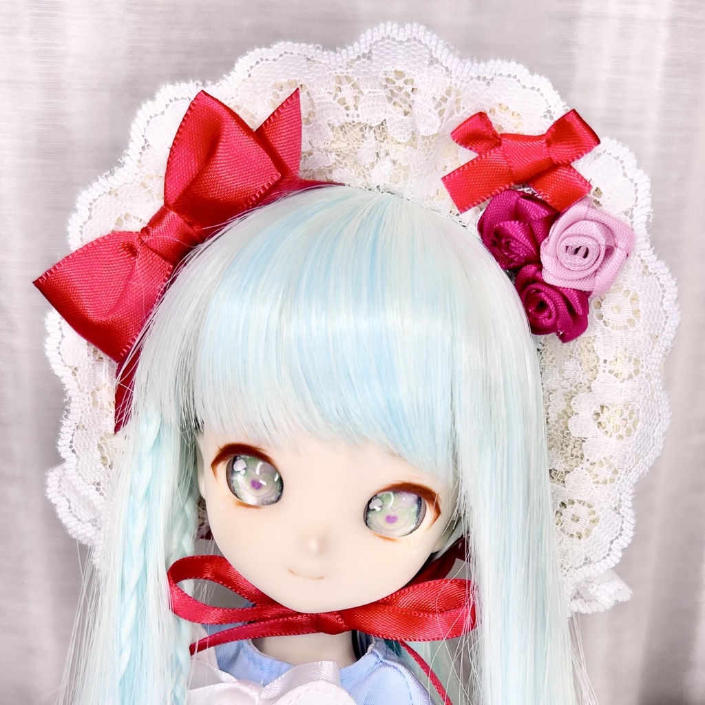 7インチ 麦わらボンネット 幼SD ドール用 帽子