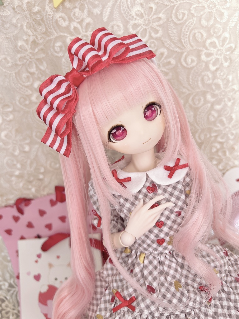 3点セット バレンタイン ワンピース 1/4 1/3 MDD imomodoll ギンガムチェック