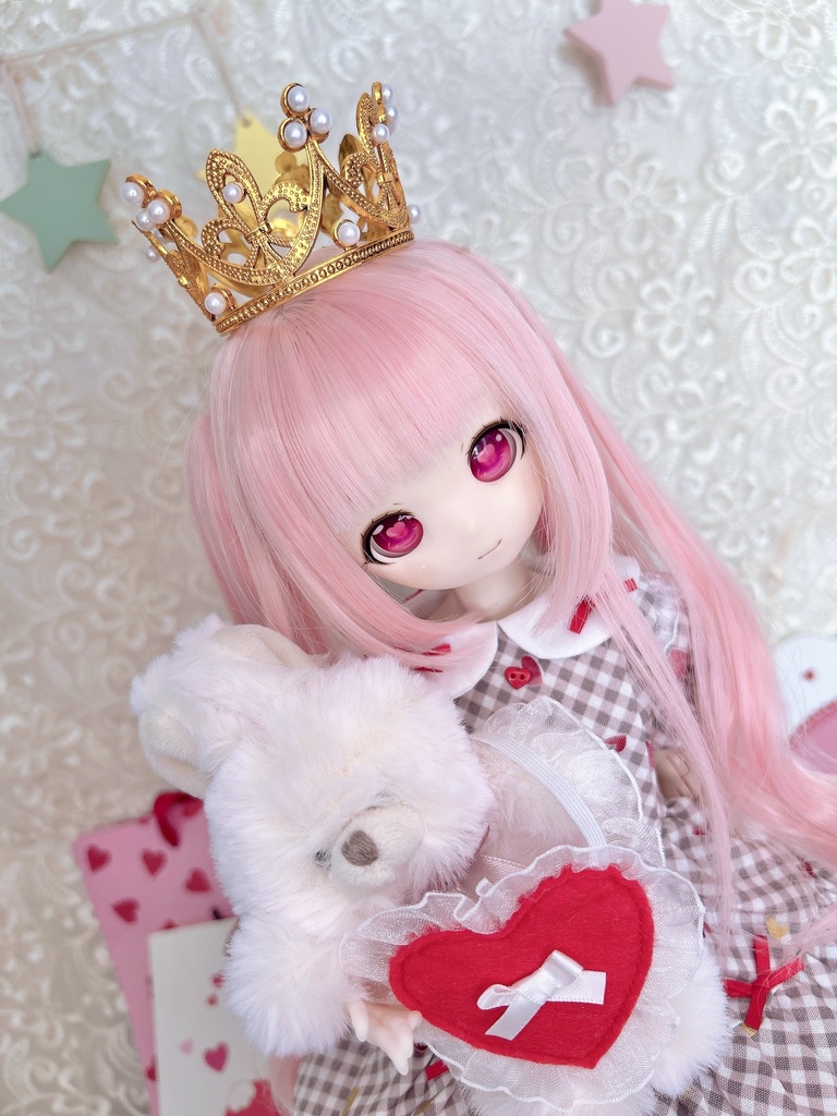 3点セット バレンタイン ワンピース 1/4 1/3 MDD imomodoll ギンガムチェック