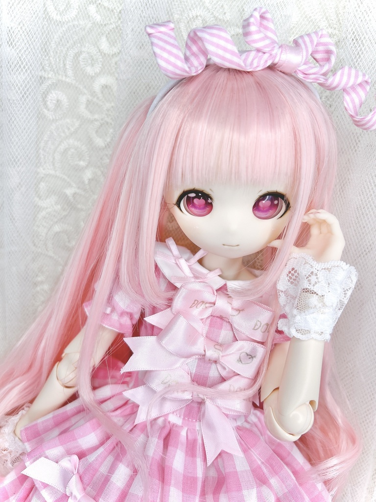 4点セット ギンガムワンピース 1/4 1/3 MDD imomodoll