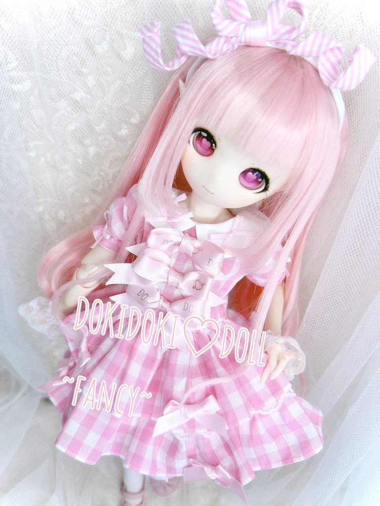 4点セット ギンガムワンピース 1/4 1/3 MDD imomodoll
