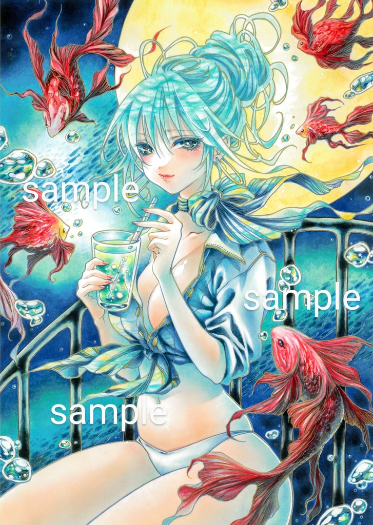 金魚花娘◇オリジナルイラスト◇原画販売◇創作