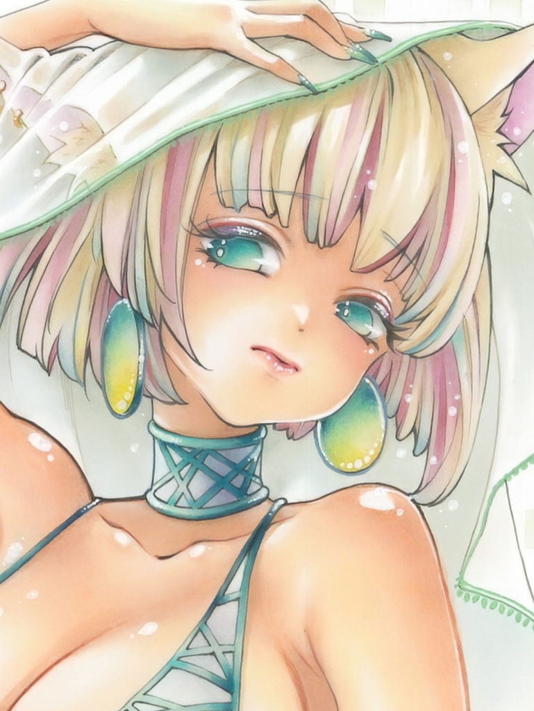 踊り子猫耳少女◇原画販売◇オリジナル◇A4