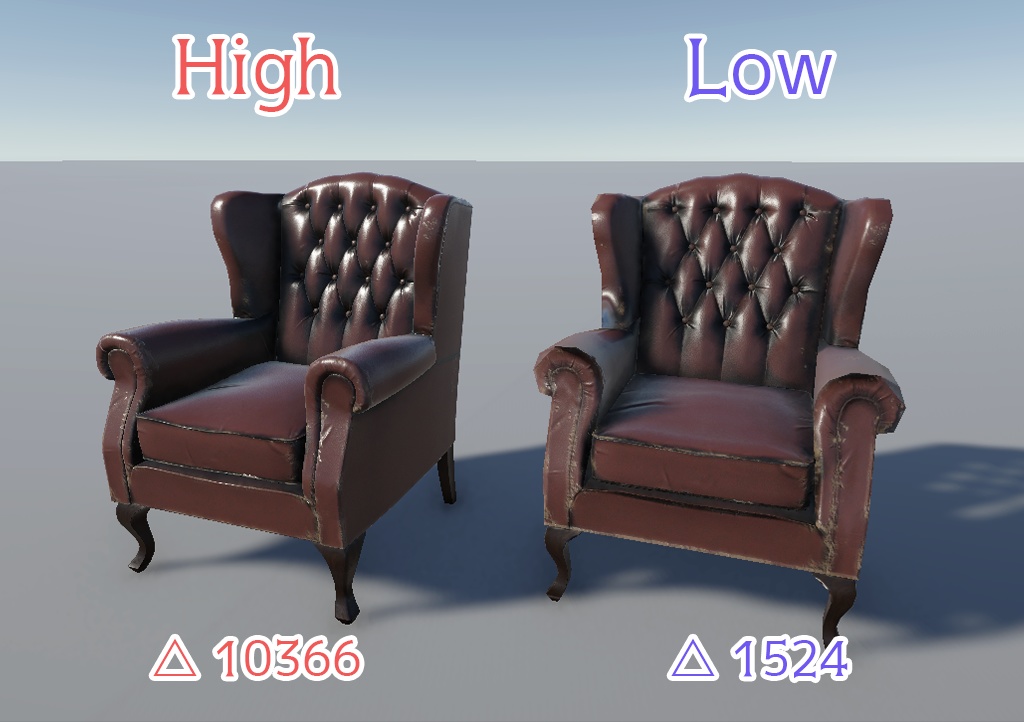 【3Dモデル】アームチェア / Armchair