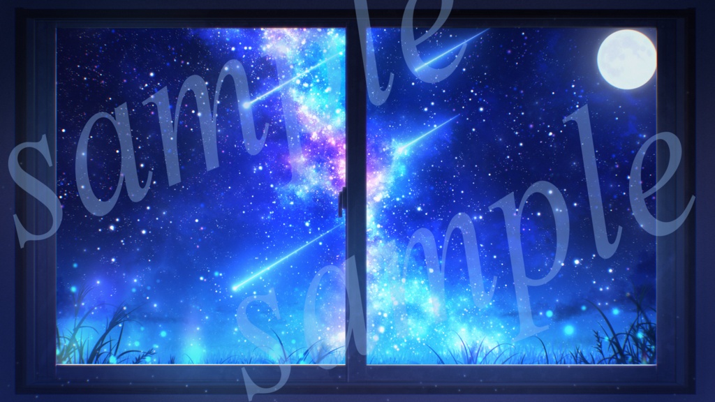 星空&地上背景素材パック【配信背景・MV・印刷用】