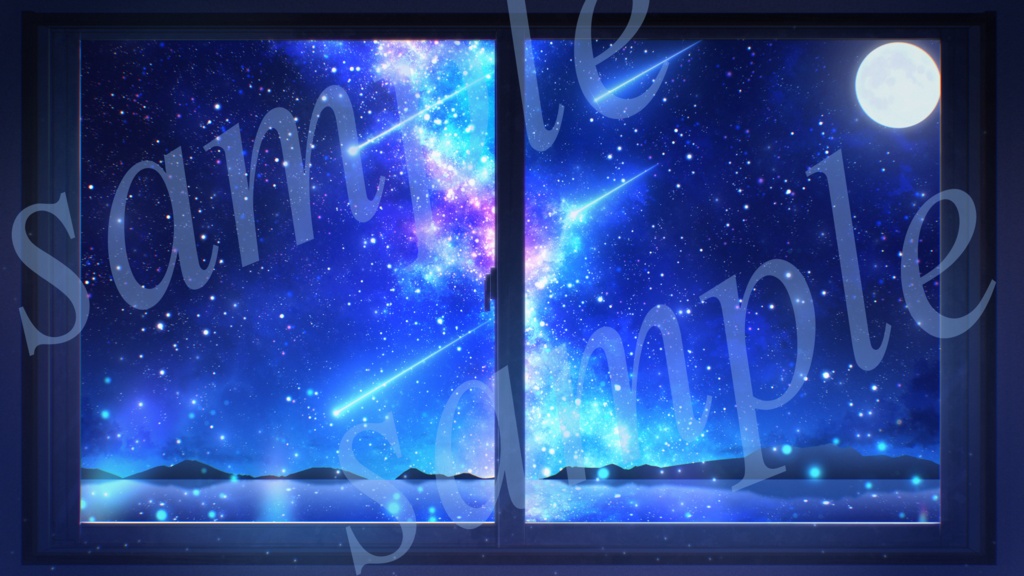 星空&地上背景素材パック【配信背景・MV・印刷用】