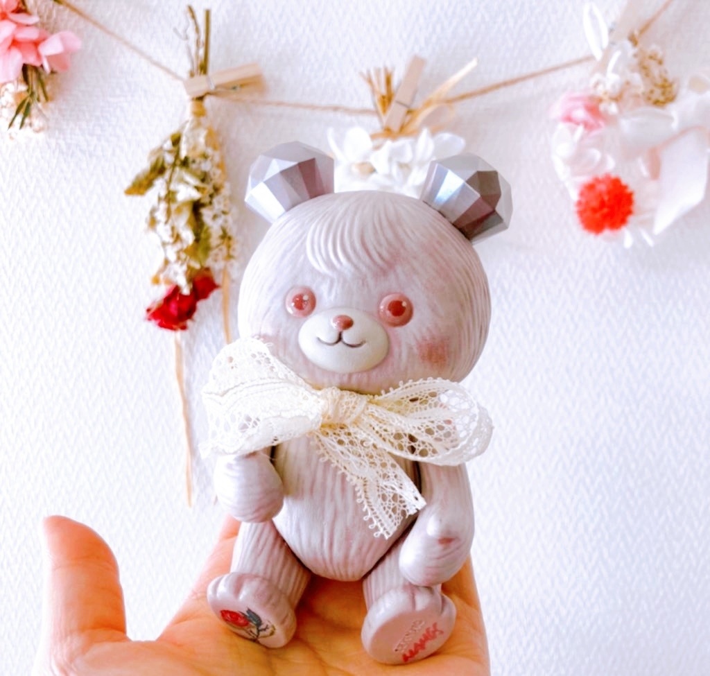 【 JEWEl BEAR / pale Rose teddy CUSTOM ver. 】