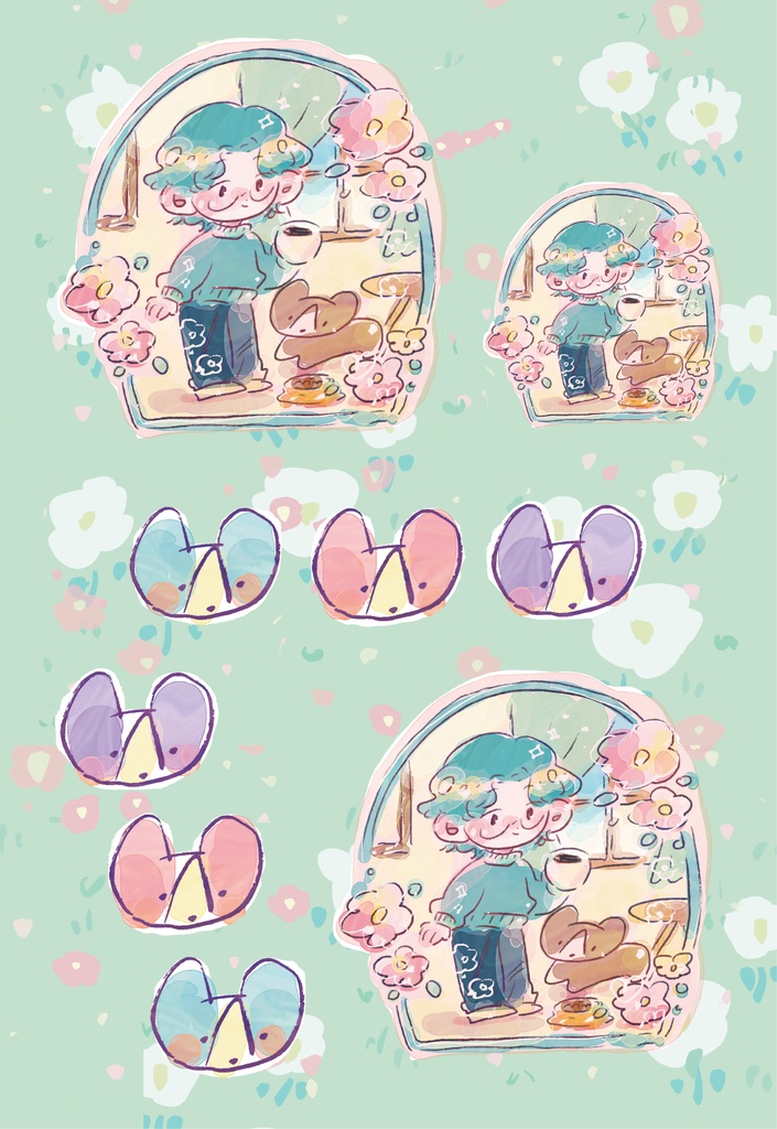 朝活ステッカー