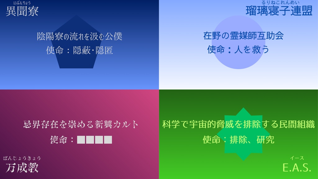 ワールドセッティング「囁忌(ささやき)」