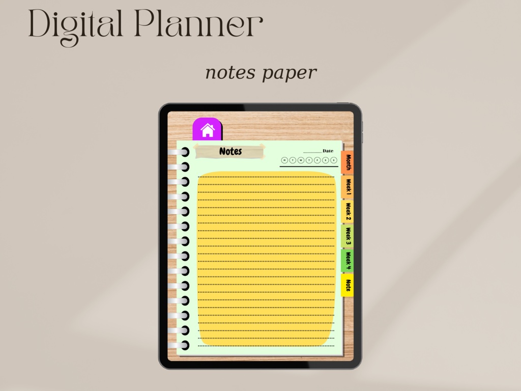 monthly digital planner 1ヶ月手帳