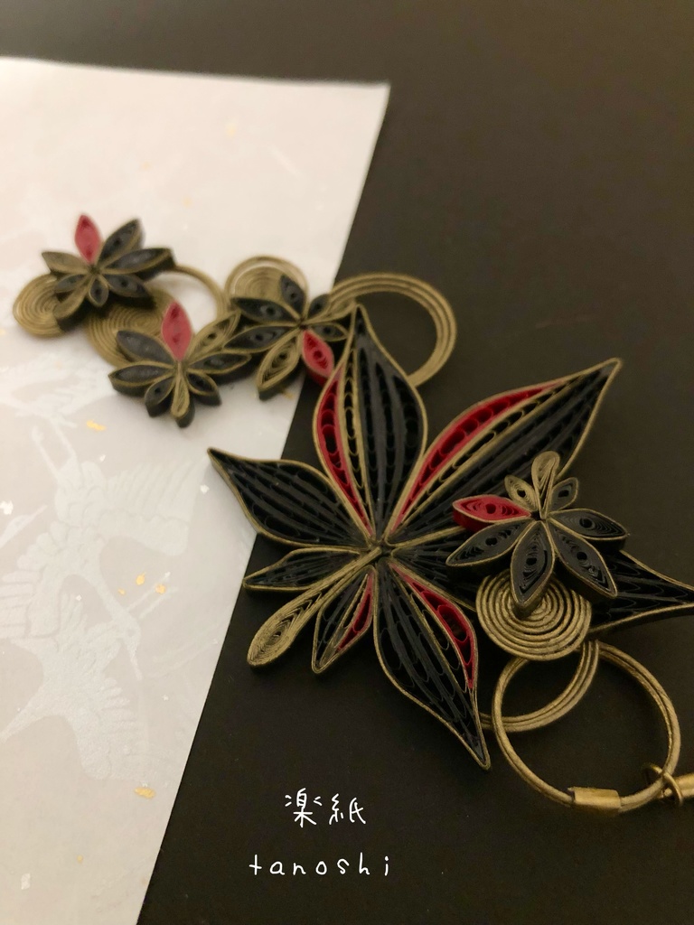 白紅葉・黒紅葉の簪