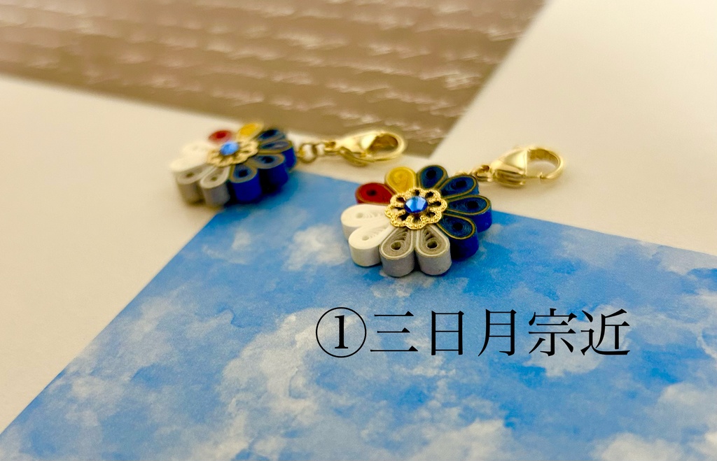 もちマス用チャーム(三日月・小狐丸・源氏・にっかり・初期刀)