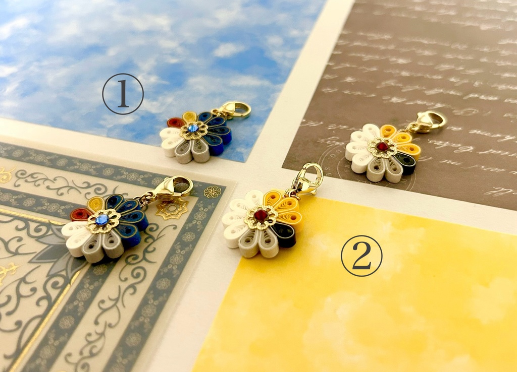 もちマス用チャーム(三日月・小狐丸・源氏・にっかり・初期刀)