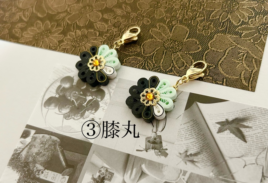 もちマス用チャーム(三日月・小狐丸・源氏・にっかり・初期刀)