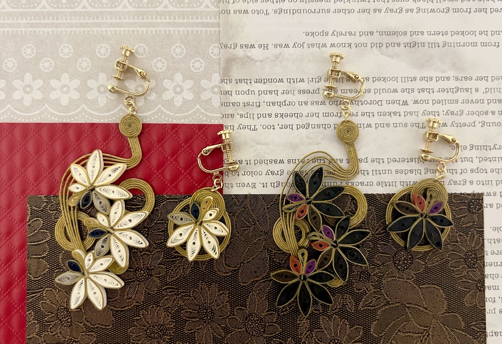 紅葉のイヤリング大・小(鶴丸国永・大倶利伽羅・水心子正秀・源清麿)ピアス変更可。