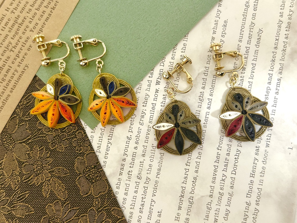 紅葉のイヤリング大・小(陸奥守吉行・肥前忠広)ピアス変更化