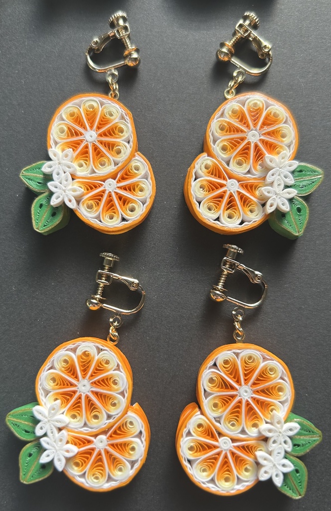 柑橘系イヤリング